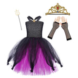 Kinder Mädchen lila Kleid Cosplay Kostüm Outfits Halloween Karneval Anzug