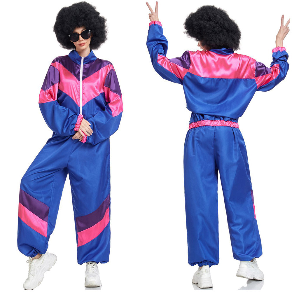 Kinder Mädchen Retro Hip-Hop Disco Cosplay Kostüm Sportbekleidung Jacke Hose Outfits