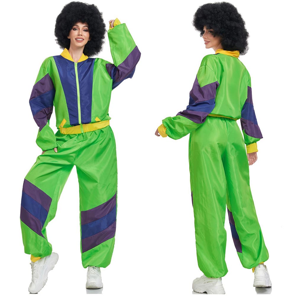 Kinder Mädchen Retro Hip-Hop Disco Cosplay Kostüm Sportbekleidung Jacke Hose Outfits