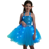 Kinder Mädchen tutu Kleid Blaue Fee Cosplay Kostüm Outfits Halloween Karneval Anzug