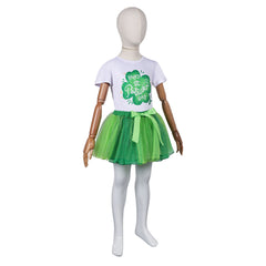 Kinder Mädchen Tutu Kleid Cosplay Kostüm Outfits St. Patrick’s Day Rock Set