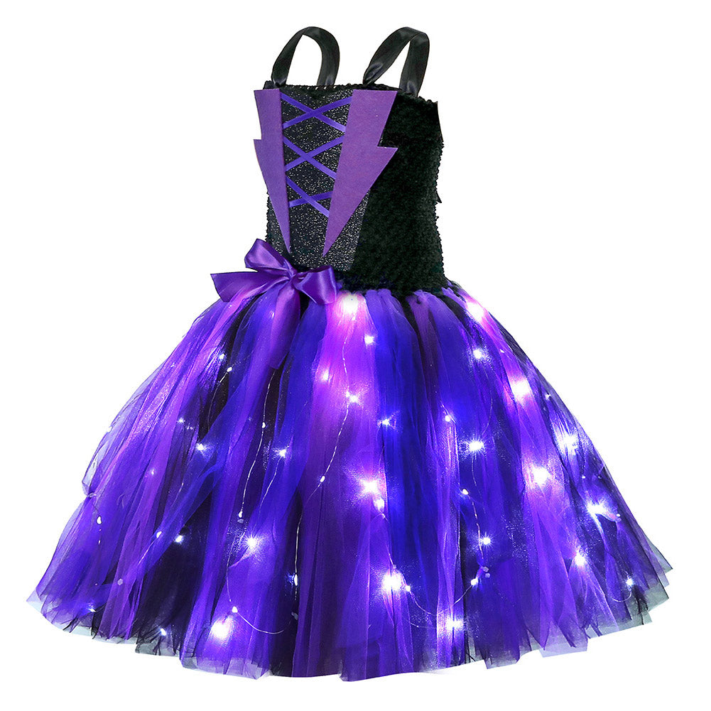 Kinder Mädchen tutu Kleid Hexe Cosplay Kostüm Outfits Halloween Karneval Anzug
