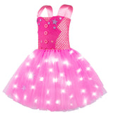 Kinder Mädchen tutu Kleid Hut rosa Schal Set prinzessin Cosplay Kostüm Outfits Halloween Karneval Anzug