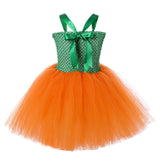 Kinder Mädchen tutu Kleid Kürbis Cosplay Kostüm Outfits Halloween Karneval Anzug