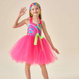 Kinder Mädchen Tutu Kleid rosa Kostüm Outfits 80er Jahre Workout Kostüm für kleine Mädchen