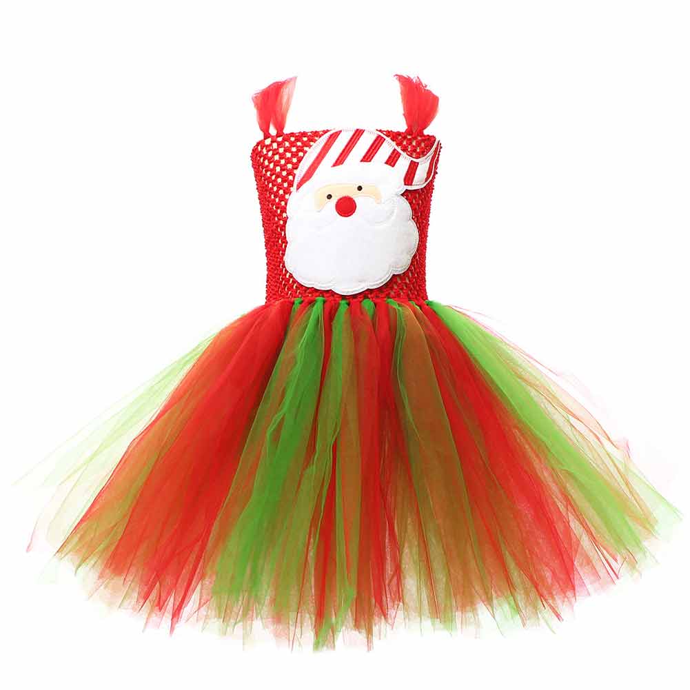 Kinder Mädchen Weihnachten Cosplay Kostüm Tutu Kleid Outfits Halloween Karneval Party Anzug