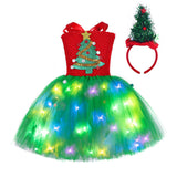 Kinder Mädchen Weihnachten Tutu Kleid Cosplay Kostüm Outfits Halloween Karneval Anzug