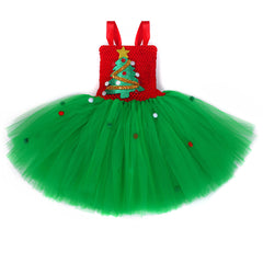Kinder Mädchen Weihnachten Tutu Kleid Cosplay Kostüm Outfits Halloween Karneval Anzug