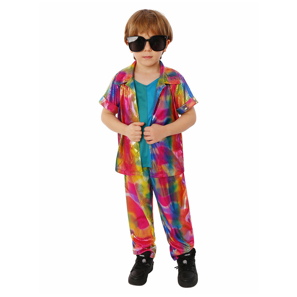 Kinder Mittelalterlich Retro Punk Party Kostüm Bühnenauftritt Kostüm Kinderauftritt Halloween Karnevalskostüm