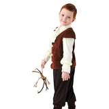Kinder Mittelalterlicher Piratenritter Cosplay braun Kostüm Outfits Halloween Karneval Anzug