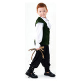 Kinder Mittelalterlicher Piratenritter grün Cosplay Kostüm Outfits Halloween Karneval Anzug