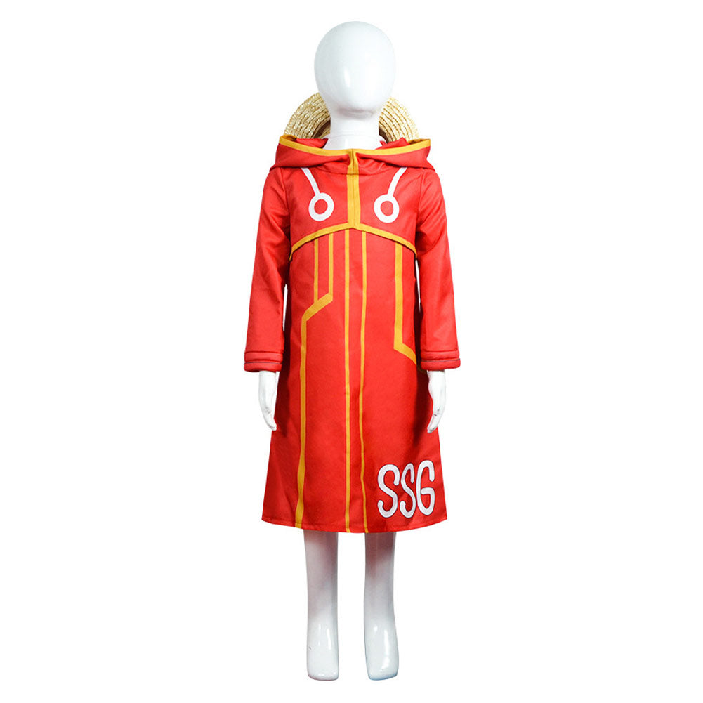 Kinder one piece Luffy Cosplay Kostüm Outfits Halloween Karneval Party Anzug  