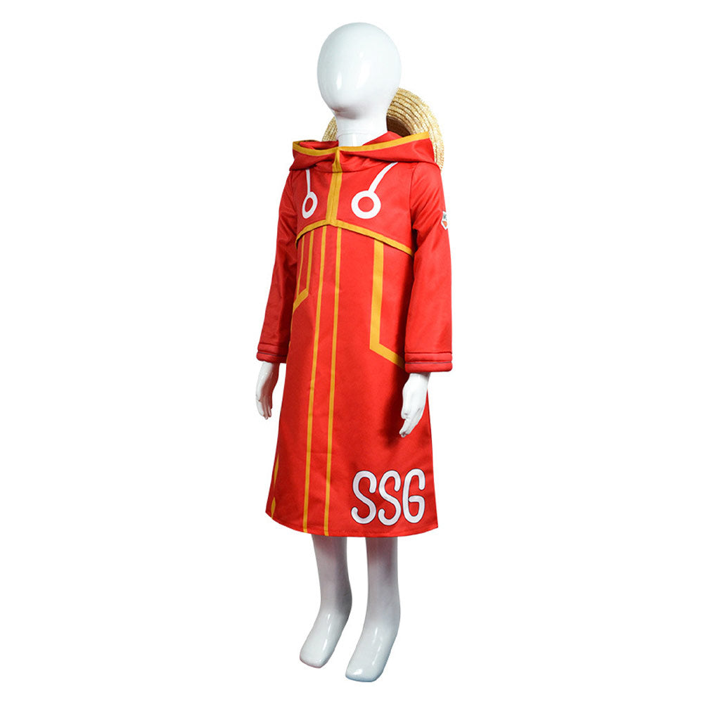 Kinder one piece Luffy Cosplay Kostüm Outfits Halloween Karneval Party Anzug  