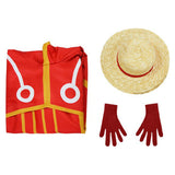 Kinder one piece Luffy Cosplay Kostüm Outfits Halloween Karneval Party Anzug  