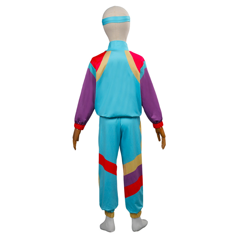 Kinder Retro Tanzsportbekleidung 80er Jahre Höhe der Mode Muschelanzug Kostüm Cosplay Kostüm Outfits Halloween Karnevalsanzug