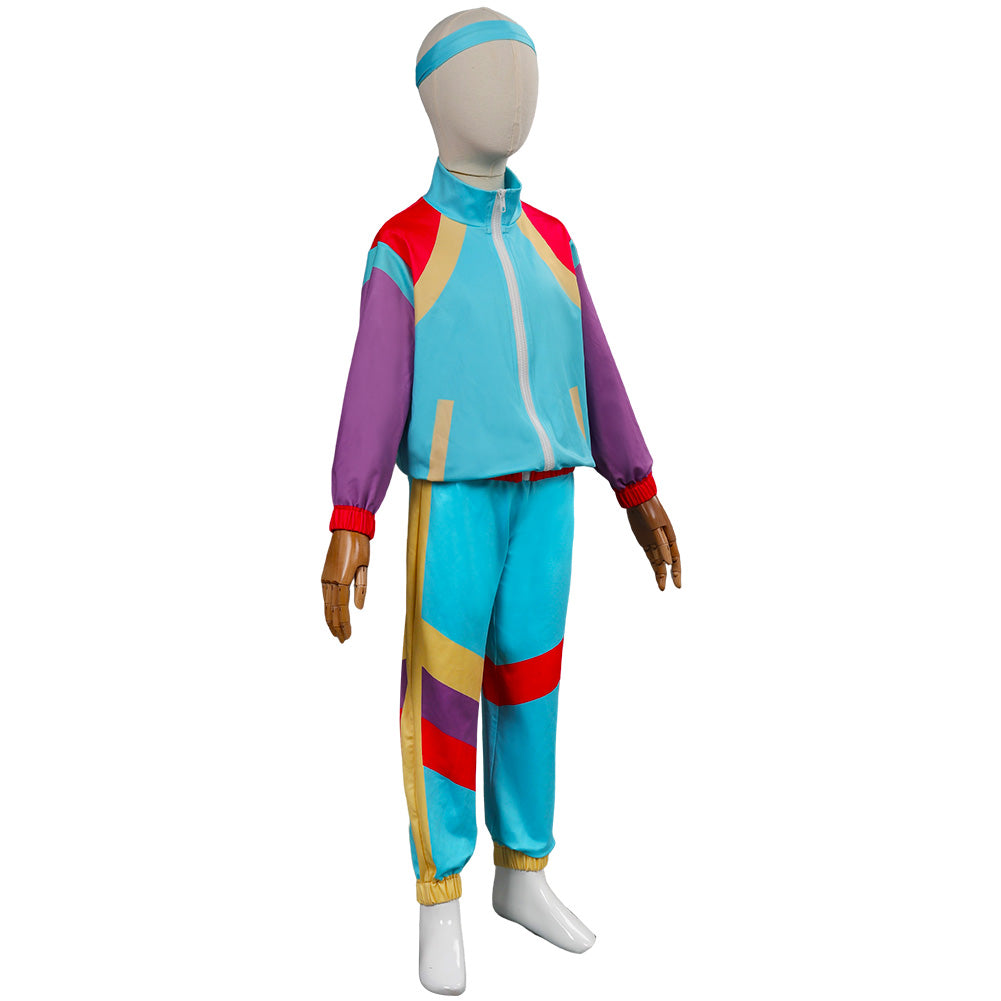 Kinder Retro Tanzsportbekleidung 80er Jahre Höhe der Mode Muschelanzug Kostüm Cosplay Kostüm Outfits Halloween Karnevalsanzug