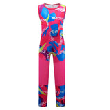 Kinder rosa Jumpsuit Halloween Outfit 80er Jahre Workout Kostüm Outfit