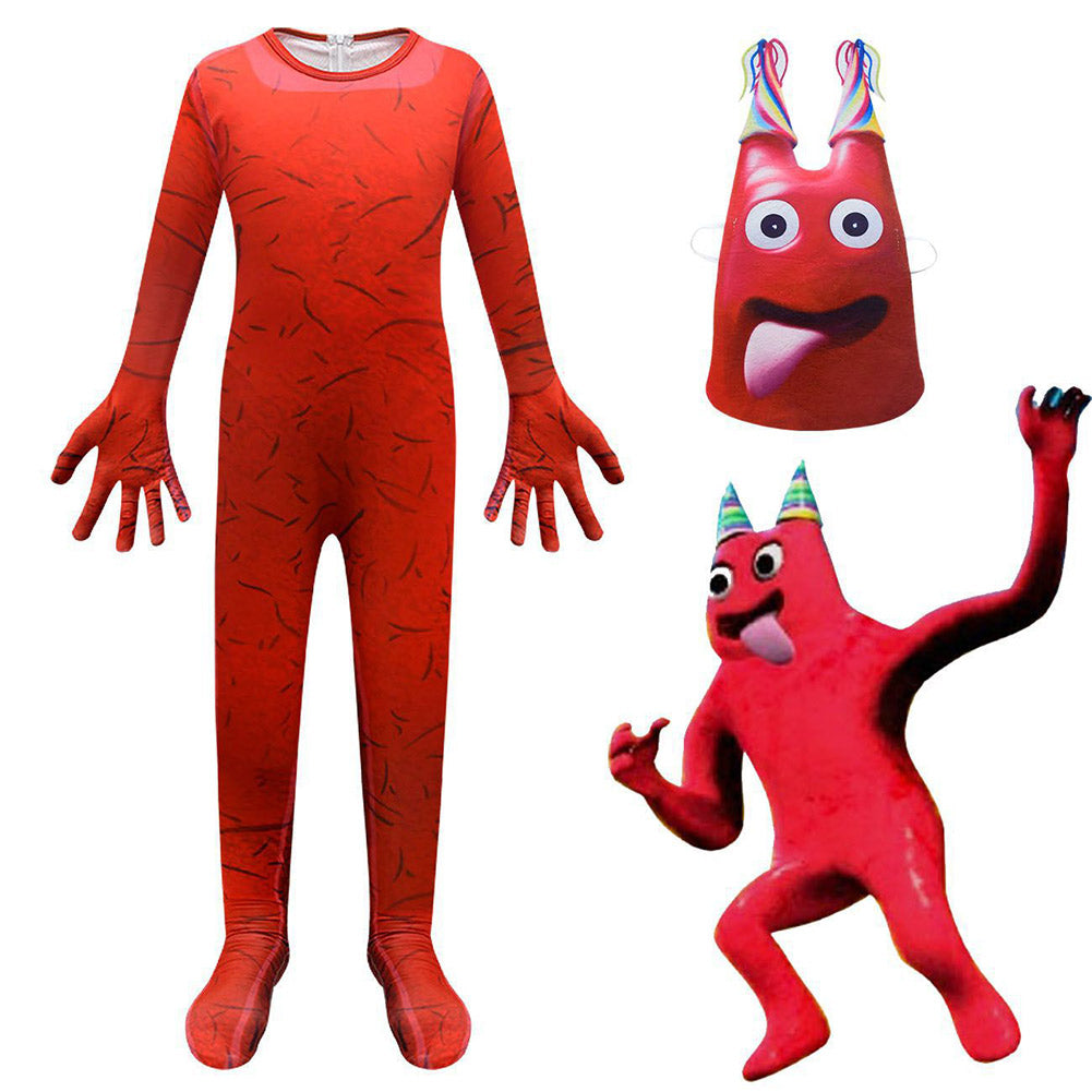 Kinder rot Jumpsuit Horror Games Cosplay Kostüm Outfits Halloween Karneval Anzug