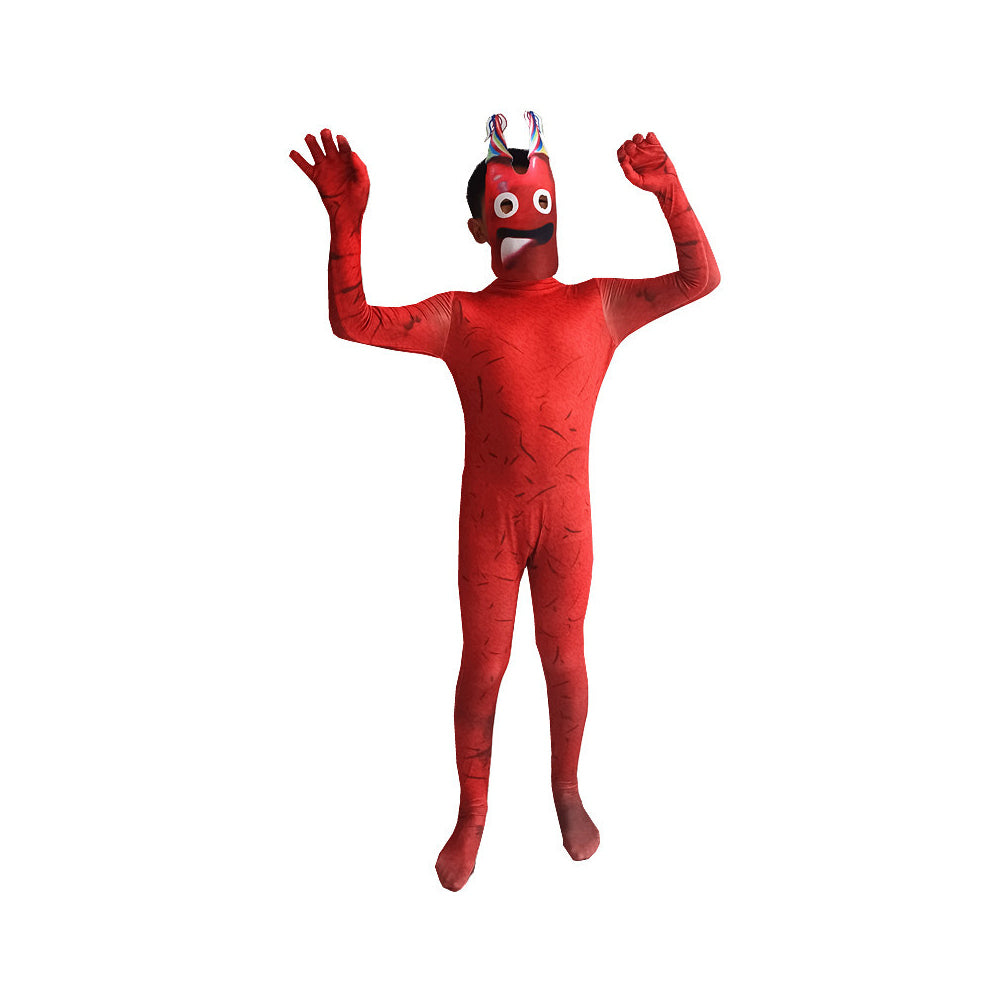 Kinder rot Jumpsuit Horror Games Cosplay Kostüm Outfits Halloween Karneval Anzug