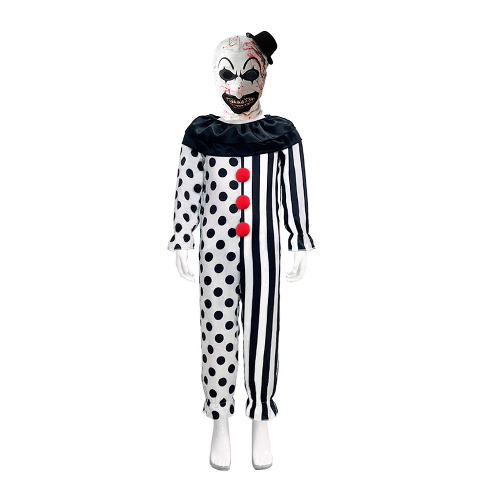 Kinder Schrecken 2 Art der Clown Cosplay Kostüm Jumpsuit Hut Fantasia Rollenspiel Outfits Halloween Karneval Party Anzug