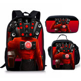 Kinder speaker man Schultasche Reise Rucksack Umhängetasche Federtasche Dreiteiliges Set Geschenk