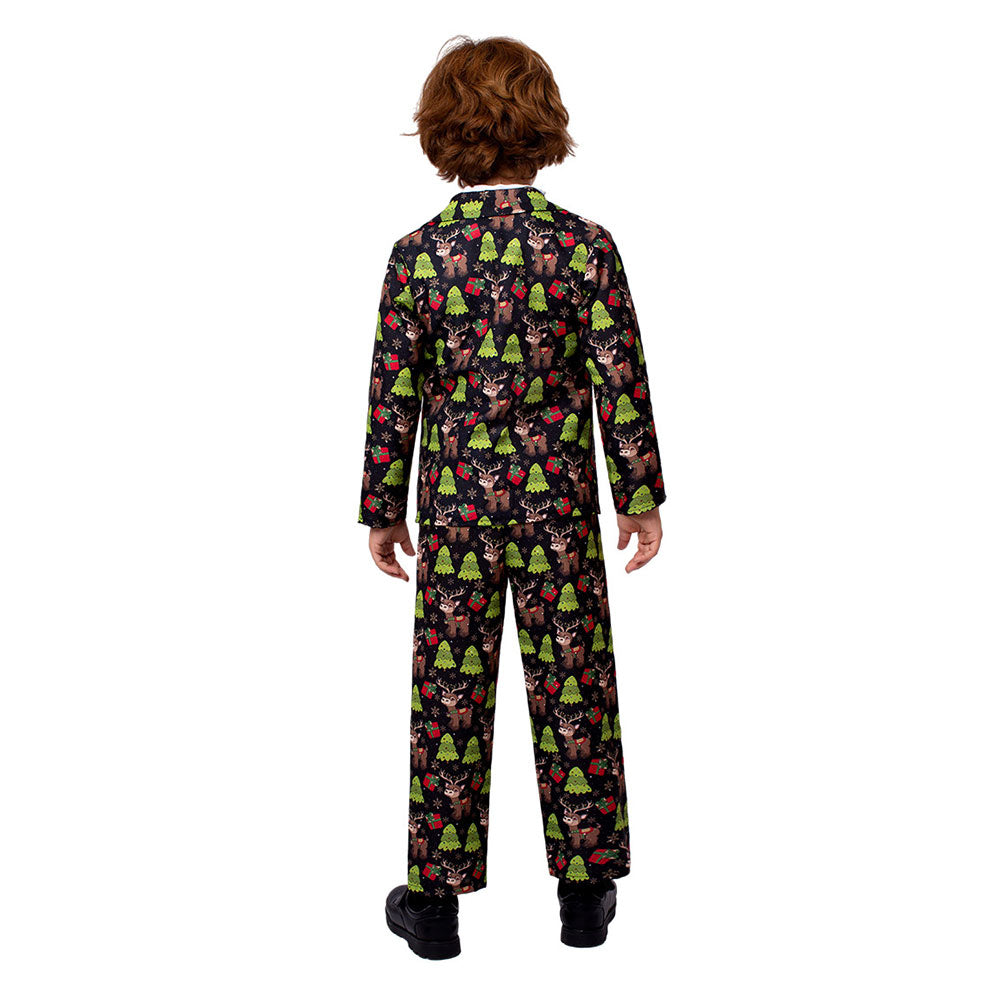 Kinder Weihnachten Elch Cosplay Kostüm Outfits Halloween Karneval Anzug