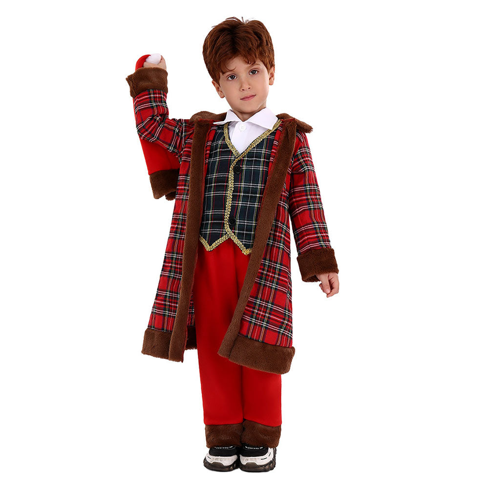 Kinder Weihnachten Schottland Kostüm Weihnachtsmann Cosplay Kostüm Outfits
