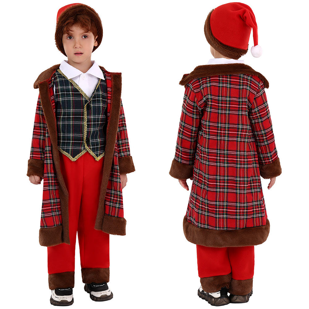 Kinder Weihnachten Schottland Kostüm Weihnachtsmann Cosplay Kostüm Outfits