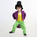 Kinder Willy Wonka Cosplay Kostüm Outfits Halloween Karneval Anzug