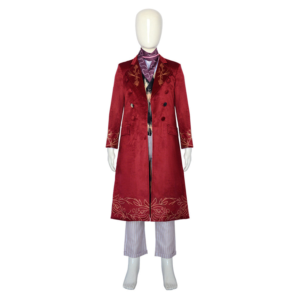 Kinder Wonka  Kostüm Charlie Und Die Schokoladenfabrik Cosplay Outfits Halloween Karneval Anzug