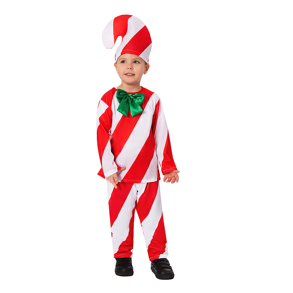Kinder Zuckerstange Cosplay Kostüm Weihnachten Outfits Karneval Anzug