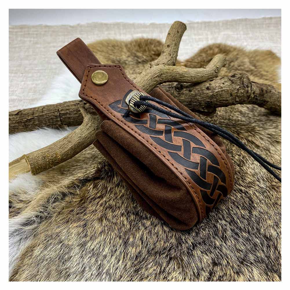 mittelalterliche Tasche für Gürtel Wikinger Stil Münzsack Halloween Karneval Kostüm Zubehör