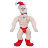 Onkel Weihnachten muskulöser Mann Cosplay Plüschtiere Cartoon weiche Plüschpuppen Maskottchen Geburtstag Weihnachtsgeschenk