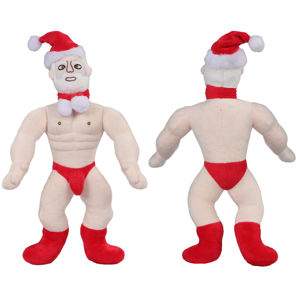 Onkel Weihnachten muskulöser Mann Cosplay Plüschtiere Cartoon weiche Plüschpuppen Maskottchen Geburtstag Weihnachtsgeschenk