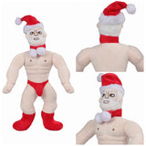 Onkel Weihnachten muskulöser Mann Cosplay Plüschtiere Cartoon weiche Plüschpuppen Maskottchen Geburtstag Weihnachtsgeschenk