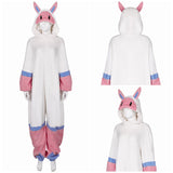 Palworld Melpaca Plüsch Schlafanzug Cosplay Kostüm Outfits Halloween Karneval Anzug