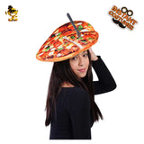 Pizza Cosplay Hut Mütze Halloween Karneval Kostüm Zubehör Kopfbedeckung Prop