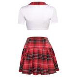 Retro Sexy Schuluniform Cosplay Kostüm Outfits Halloween Karneval Party Verkleidung Anzug Retro Schuluniform