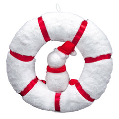 Schneemann Xmas Dekoration Kranz Weihnachten Plüsch Kranz Urlaub Türdekoration