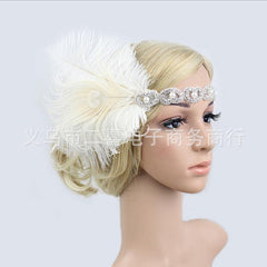 1920s Stirnband Damen Kostüm Accessoires 20er Jahre Flapper Feder Haarband Karneval Mottoparty - Karnevalkostüme