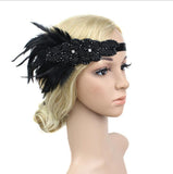 1920s Stirnband Damen Kostüm Accessoires 20er Jahre Flapper Feder Haarband Haarreif - Karnevalkostüme