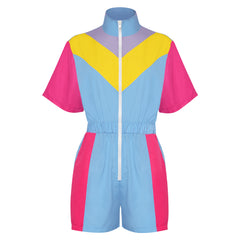 unisex Cosplay Kostüm Outfits Halloween Karneval Anzug Bunte Sportbekleidung 80er 90er Jahre Trainingsanzüge Set
