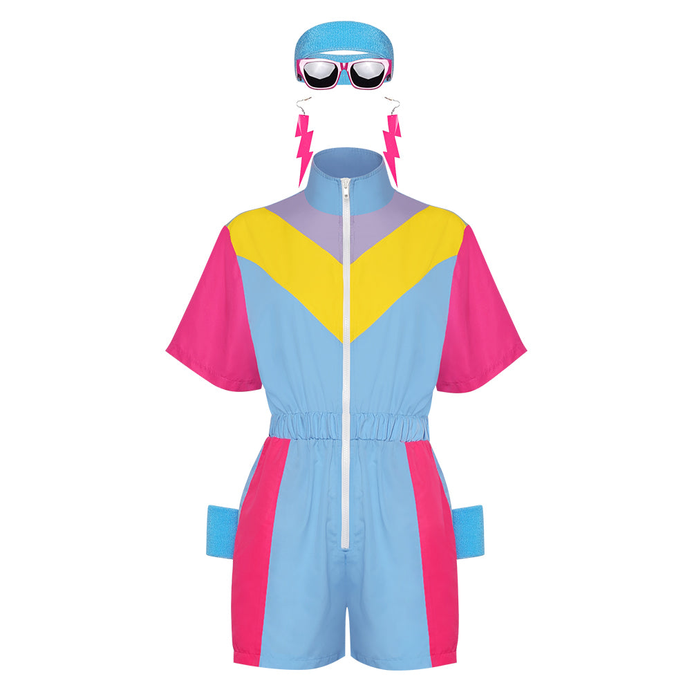 unisex Cosplay Kostüm Outfits Halloween Karneval Anzug Bunte Sportbekleidung 80er 90er Jahre Trainingsanzüge Set