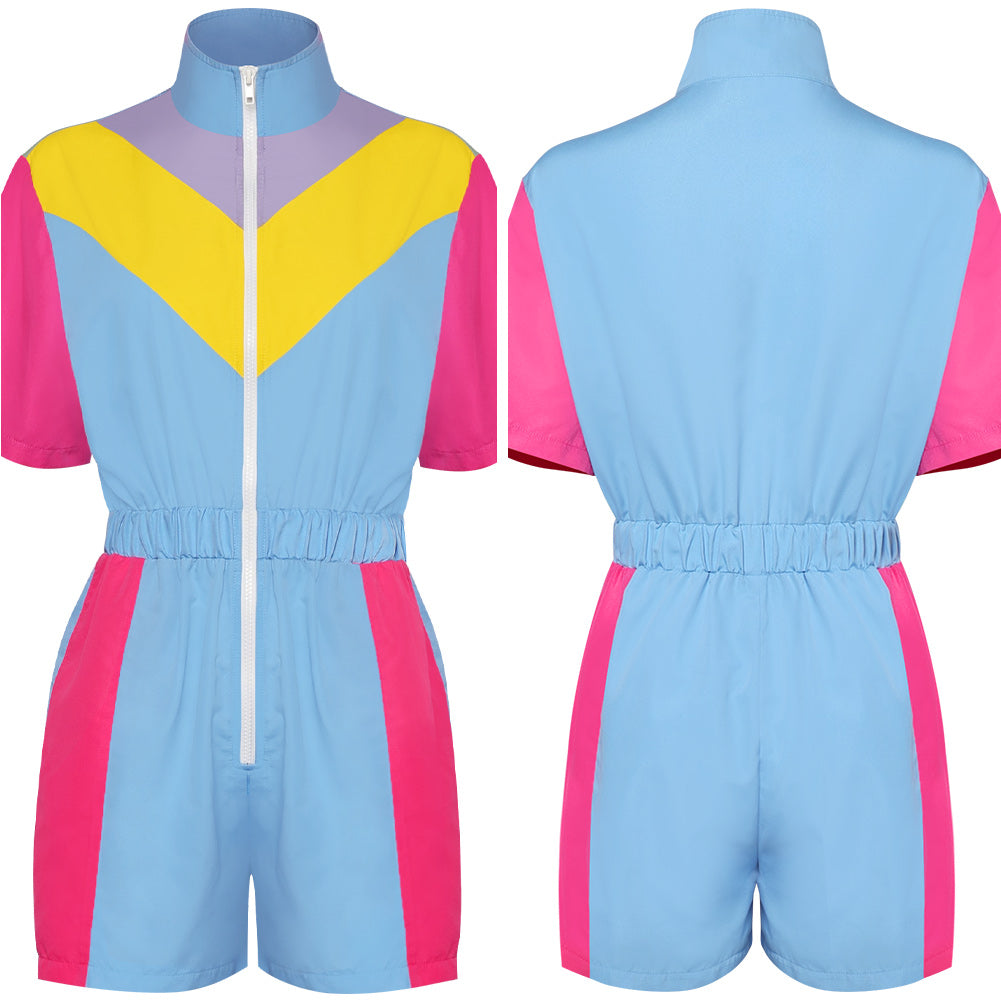 unisex Cosplay Kostüm Outfits Halloween Karneval Anzug Bunte Sportbekleidung 80er 90er Jahre Trainingsanzüge Set
