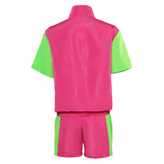  unisex Cosplay Kostüm Outfits Halloween Karneval Verkleidung Anzug Jogginganzüge Set 2 Stück Outfits 80er 90er Jahre Trainingsanzüge Set