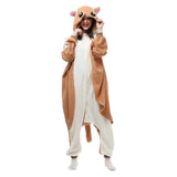unisex Eichhörnchen Jumpsuit Cosplay Kostüm Outfits Schlafenanzug  Halloween Karneval Anzug