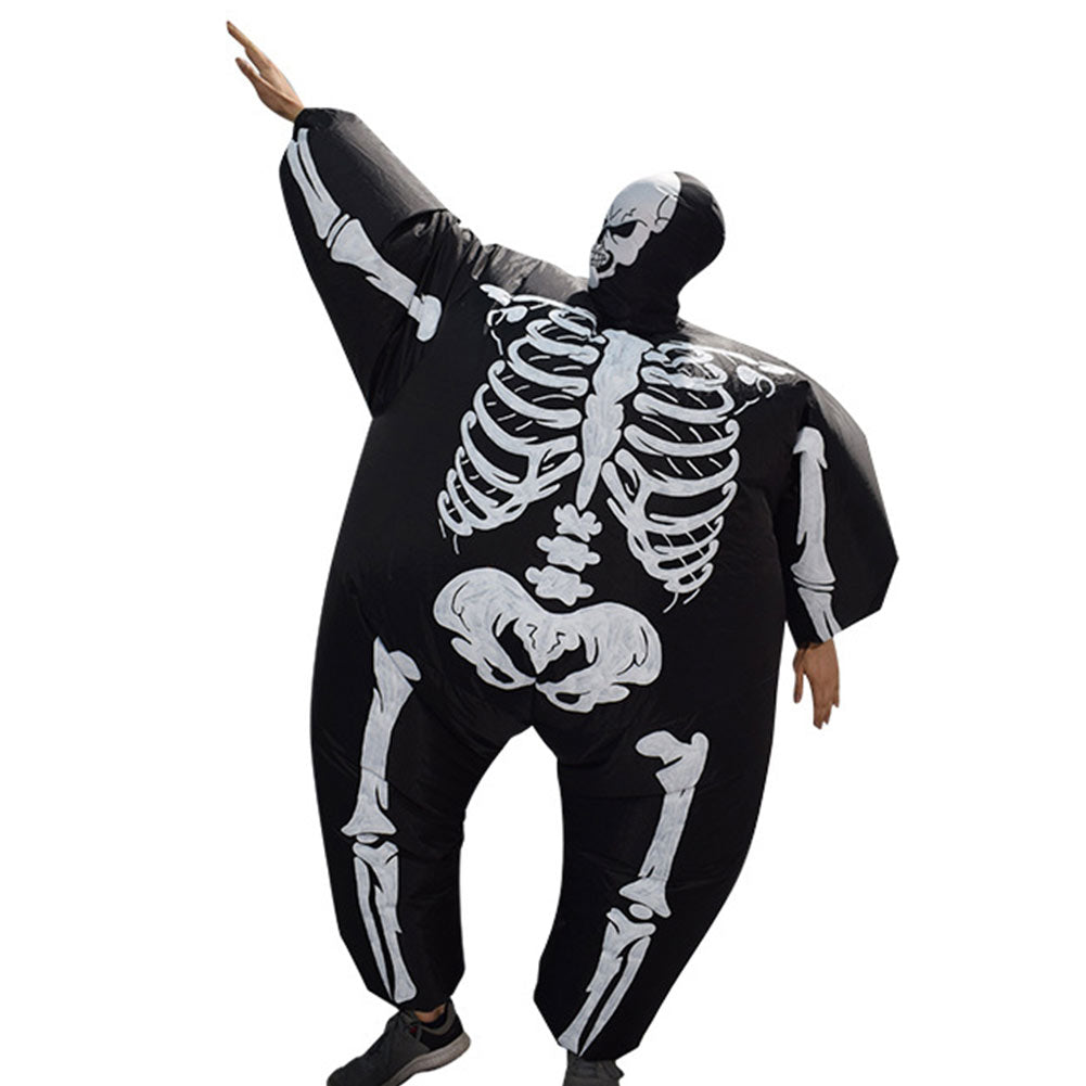Unisex Erwachsene Skelett Aufblasbare Cosplay Kostüm Fancy Full Body Blow Up Clothes Outfit Halloween Karneval Party Verkleidung Anzug