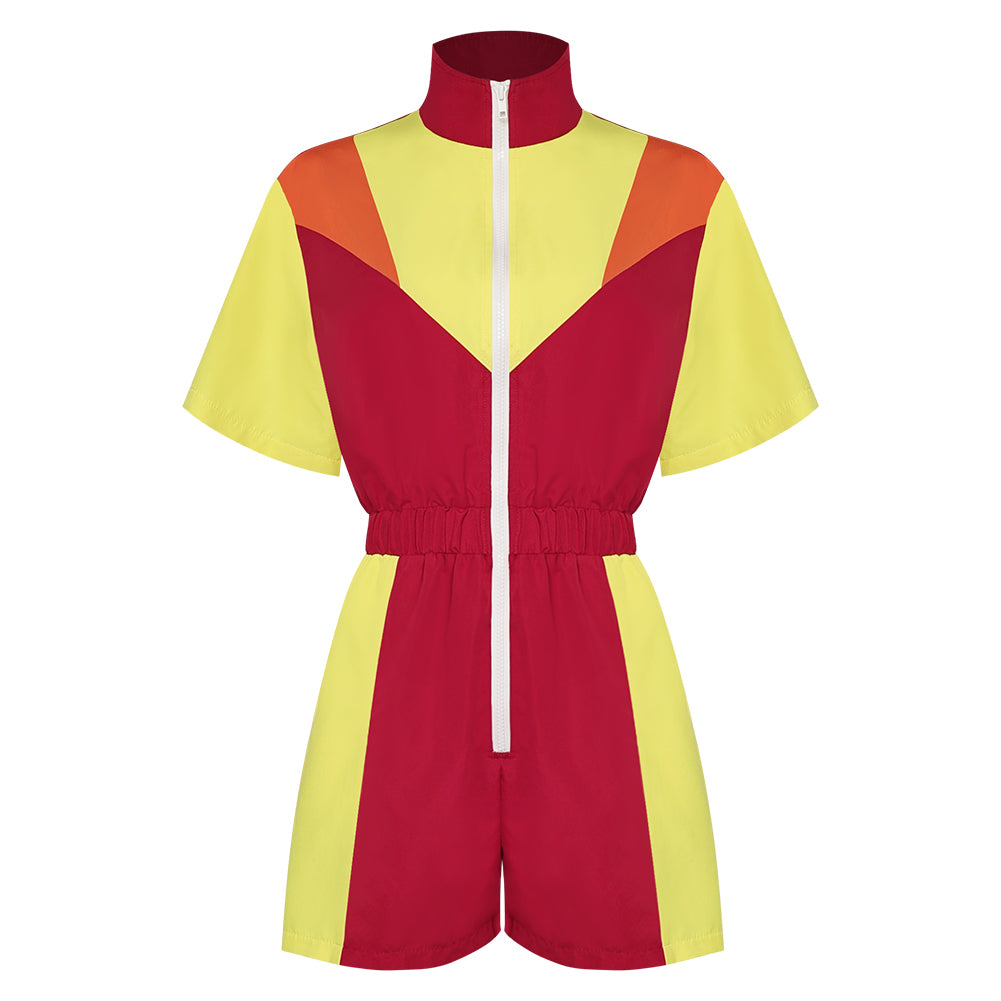unisex Jumpsuit Farbige Sportkleidung Kostüm Outfits Halloween Karneval Anzug 80er 90er Jahre Trainingsanzüge Set