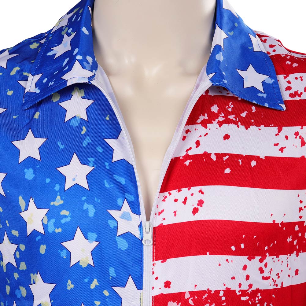 unisex Jumpsuit Halloween Stars and Stripes Cosplay Kostüm Outfits Halloween Karnevalskostüm