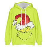 Weihnachten Cosplay grün Hoodie 3D Druck Kapuzen-Sweatshirt Streetwear Pullover